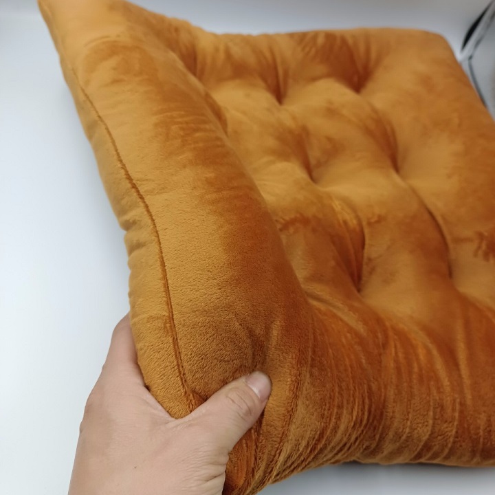 Đệm ngồi Vuông Vải Nhung Bông Trắng Dùng Làm Nệm Ngồi Ghế Sofa Gỗ, Văn Phòng, Gối Tựa Lưng Êm Ái