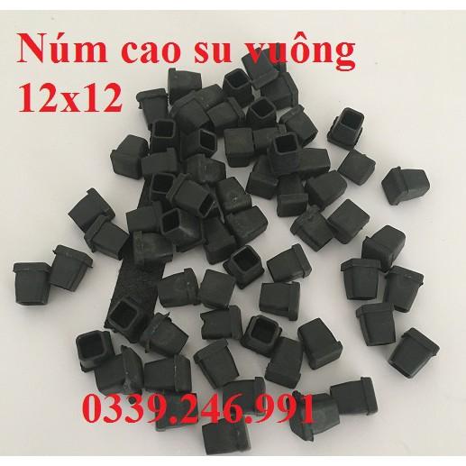 Bộ 50 chiếc chân đế, chụp, núm, nút cao su bịt chân bàn ghế, hộp vuông 12x12_bịt trong