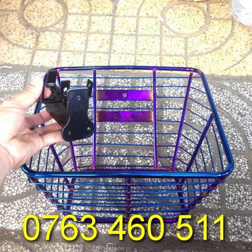 Rổ sirius inox xanh titan full bas nạ rổ