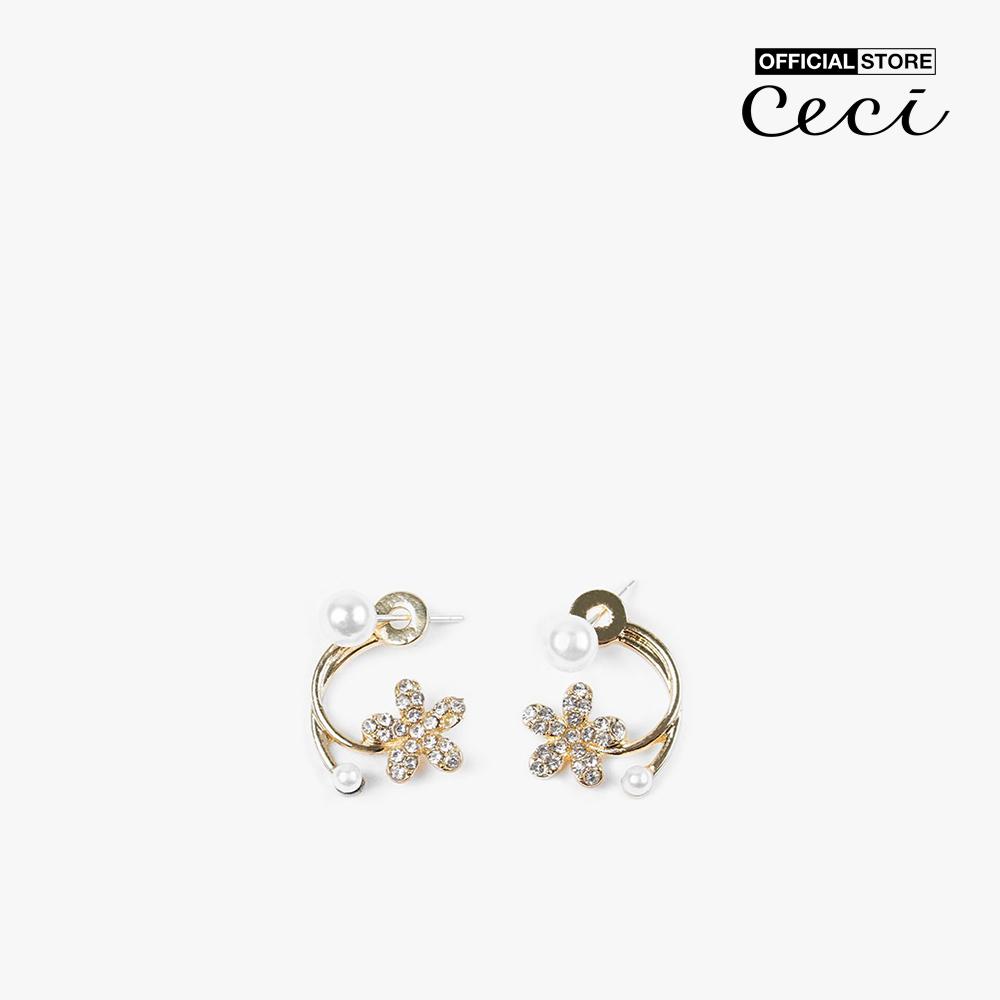 CECI - Khuyên tai nữ hình bông hoa  sang trọng CC1-09000178-27