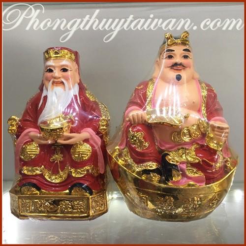 Thần tài Thổ địa Kim sa 15cm
