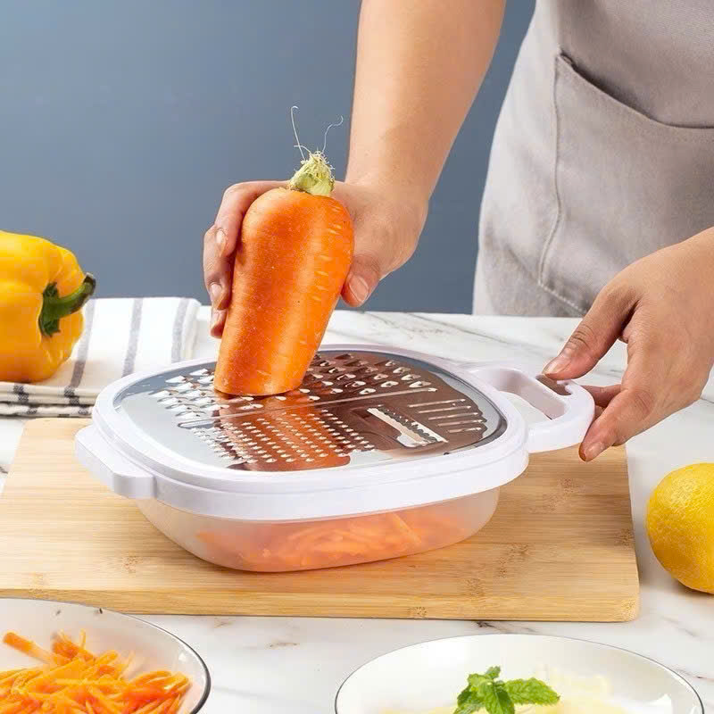 Bộ Dụng Cụ Nạo Rau Củ Đa Năng Có Hộp Đựng Tiện Lợi - Bàn Nạo, Dụng Cụ Bào Đa Năng - HÀNG CHÍNH HÃNG MINIIN