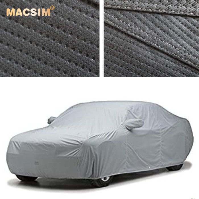 Bạt phủ ô tô chất liệu vải không dệt cao cấp thương hiệu MACSIM dành cho hãng xe ô tô City, Vios, Civic,kona, Ecosport, altis màu ghi