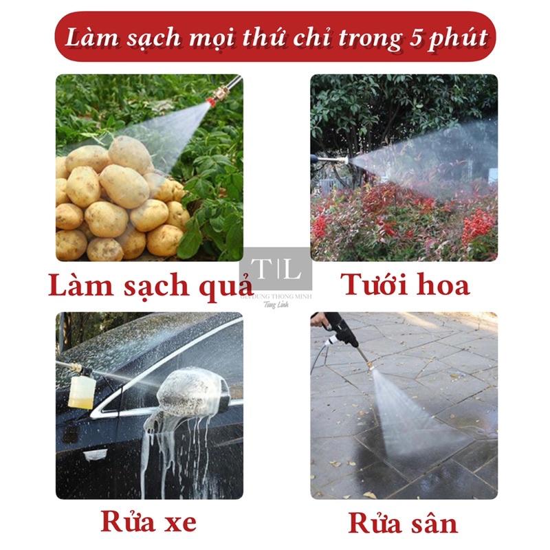 Máy Tăng Áp Lực Nước Vòi Phun Rửa XeTăng áp lực nước từ 3 đến 5 lần, 3 chế độ phun linh hoạt đa dạng.