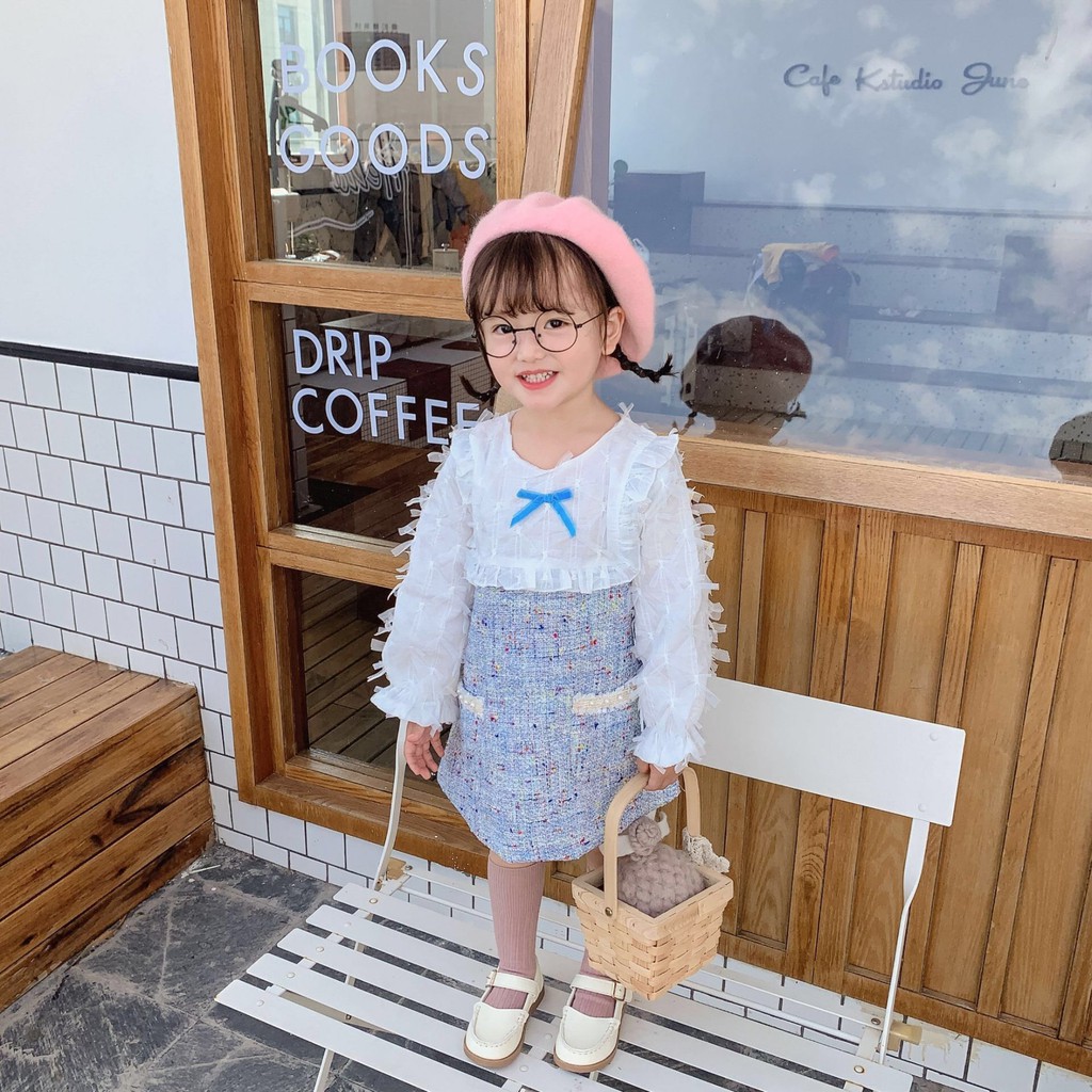 Đầm bé gái xanh đi tiệc