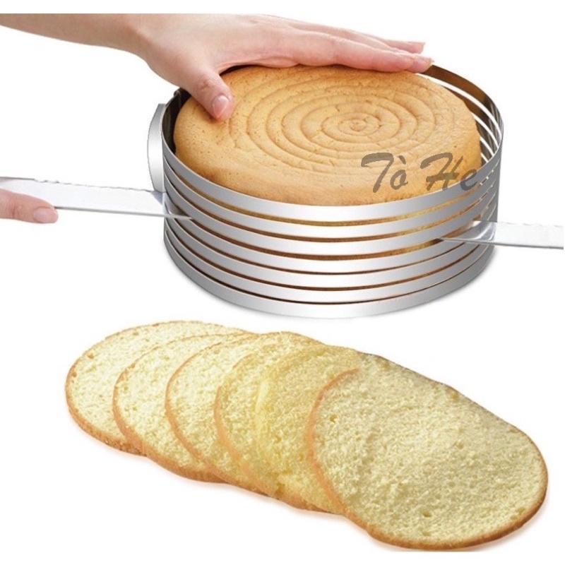 Khuôn ring tròn cắt bánh có thể điều chỉnh kích thước 6-8 inch