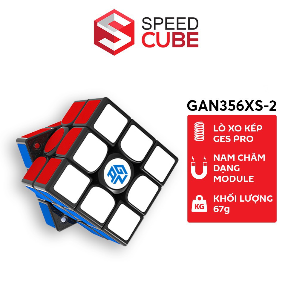 Rubik 3x3 GAN 356 XS Stickerless/Viền đen Có Nam Châm