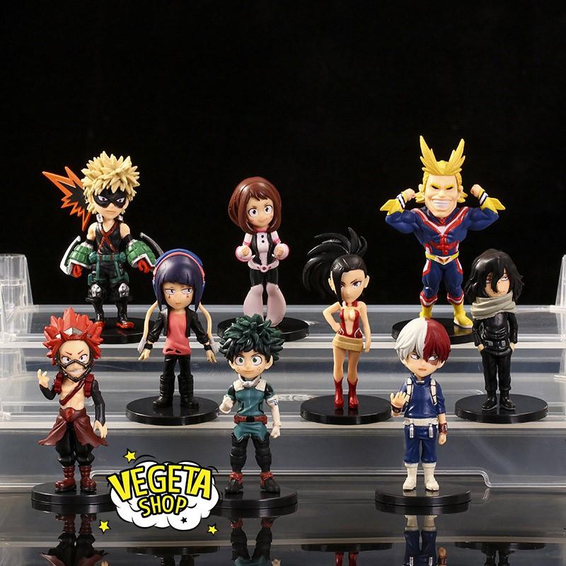 Mô hình My Hero Academia - Trọn bộ 9 mô hình học viện siêu anh hùng All Might Midoriya Bakugo Todoroki - Cao 8cm