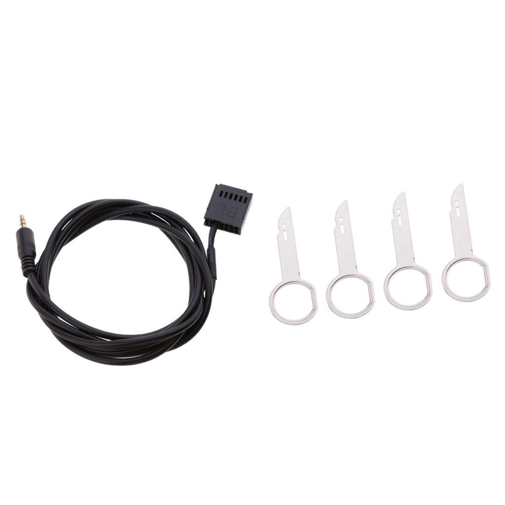 Car 3.5mm Male AUX Audio Radio Interface Adapter Cable for Focus