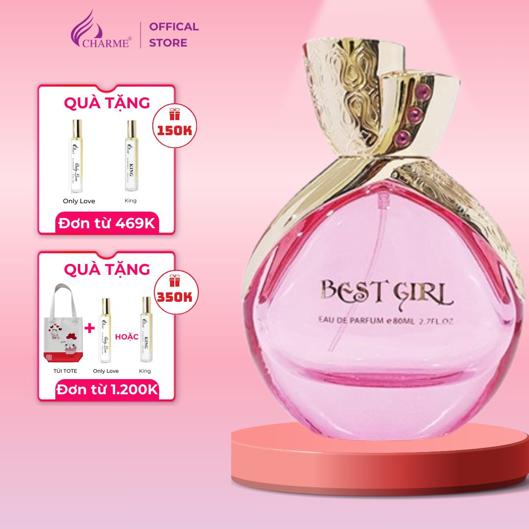 Nước hoa nữ cao cấp, Charme Best Girl, chính hãng, nhẹ nhàng, lưu hương lâu, cho nàng thêm sức hút, 80ml