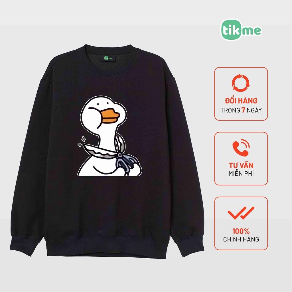 Áo nỉ sweater tikme nam nữ vịt con ngốc nghếch có ảnh thật shop tự chụp size XS-2XL