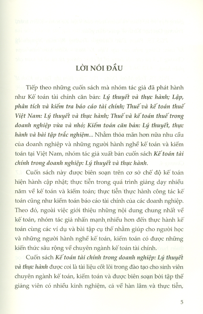 Kế Toán Tài Chính Trong Doanh Nghiệp: Lý Thuyết Và Thực Hành (Tái bản lần thứ nhất có sửa chữa, bổ sung)