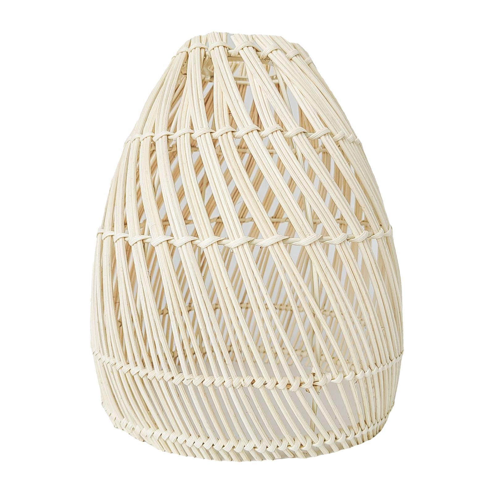 Woven Rattan Pendant Lamp Cover 1 Piece Rattan Lamp Shade for Pendant Light,