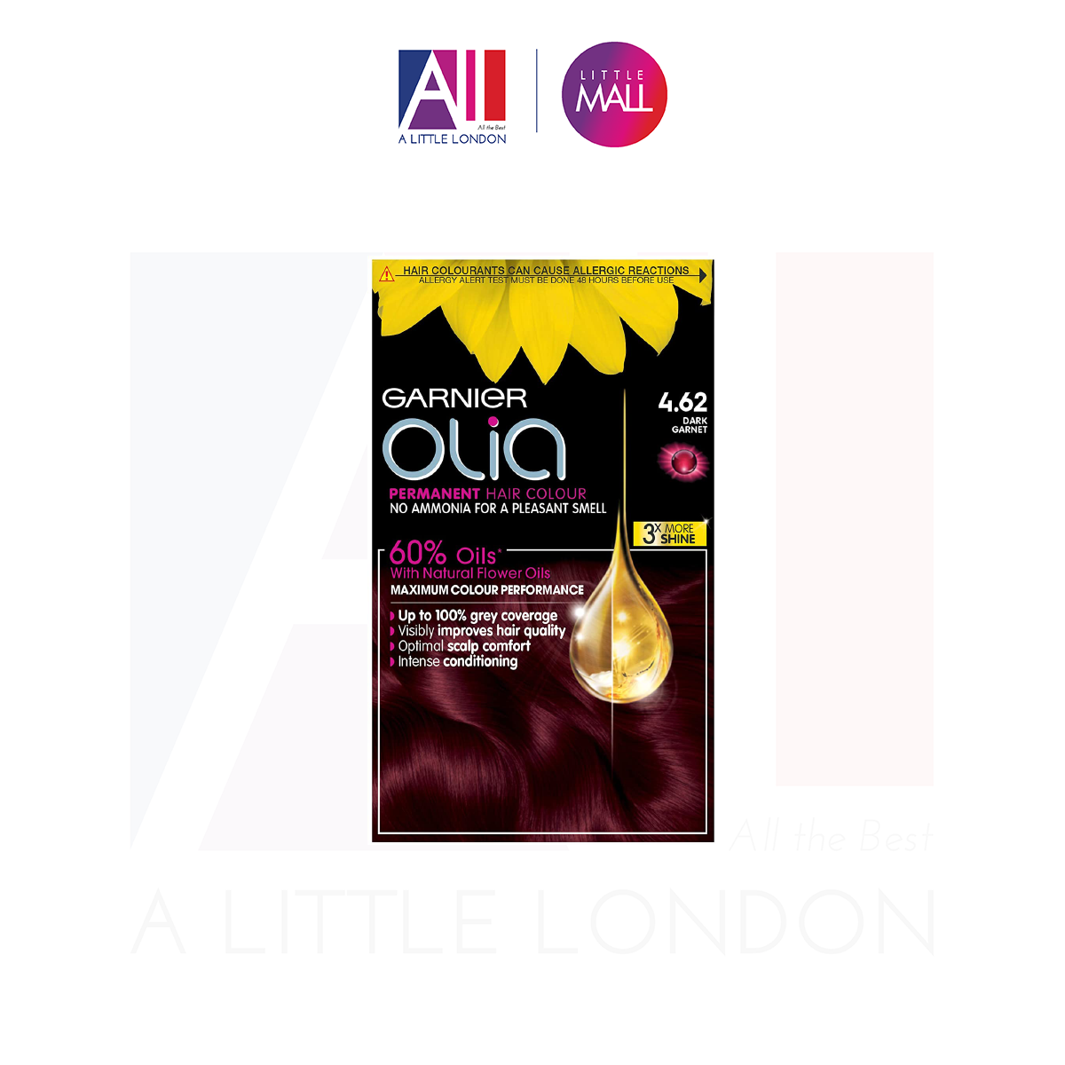 Thuốc Nhuộm Tóc Garnier Olia Permanent Hair Color - Màu 4.62 Tím