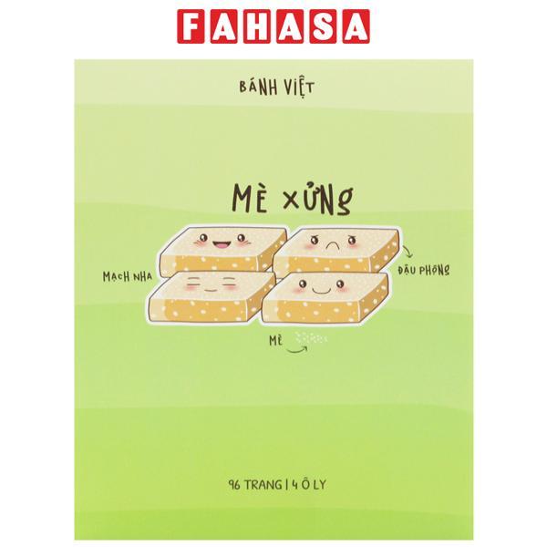 Tập Học Sinh Bánh Việt - Miền Nam - 4 Ô Ly - 96 Trang 80gsm - The Sun 05 - Mè Xửng