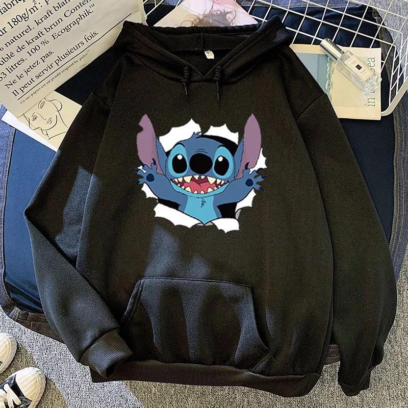 Áo hoodie nam nữ in hình stitch dễ thương,vải nỉ bông nón 2 lớp