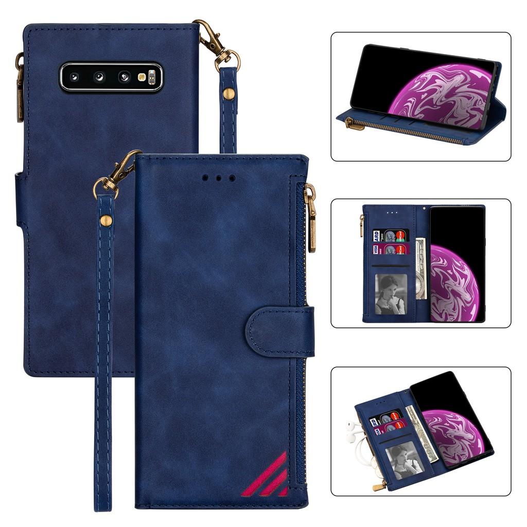 Bao da điện thoại nắp lật PU mềm cho Samsung Galaxy Note10 Note10+ Note9 Note8 S10 S9 S8 Plus S10+ S9+ S8+