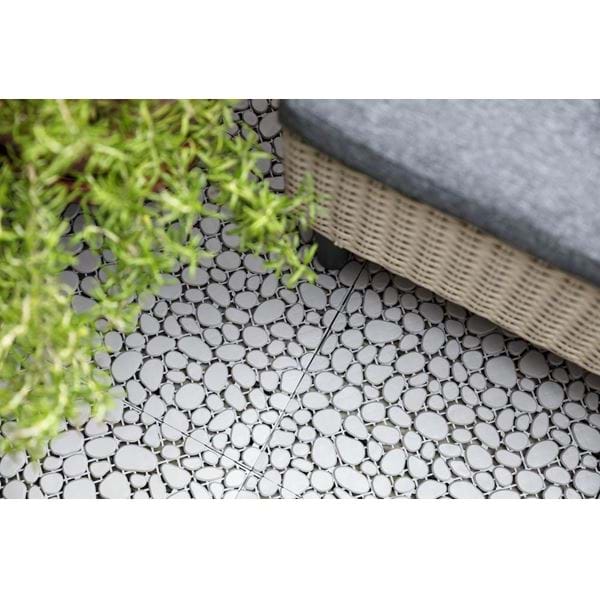 Ván sàn vỉ nhựa xám tự lắp- Plastic Interlocking Deck Tile in Gray