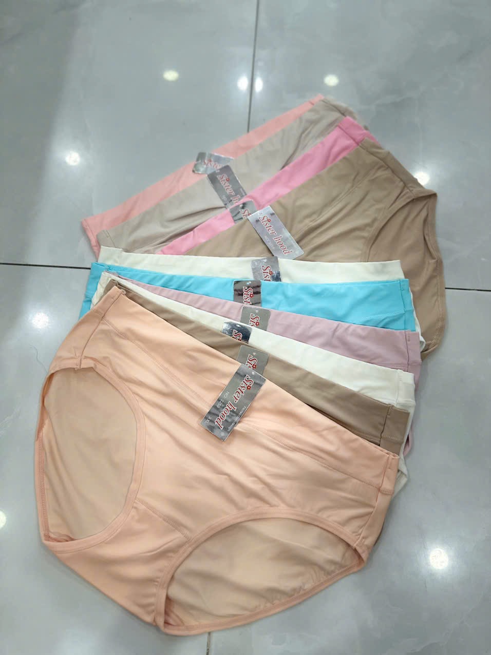 Combo 5 quần lót nữ thun lạnh trơn big size Thái Lan 3259