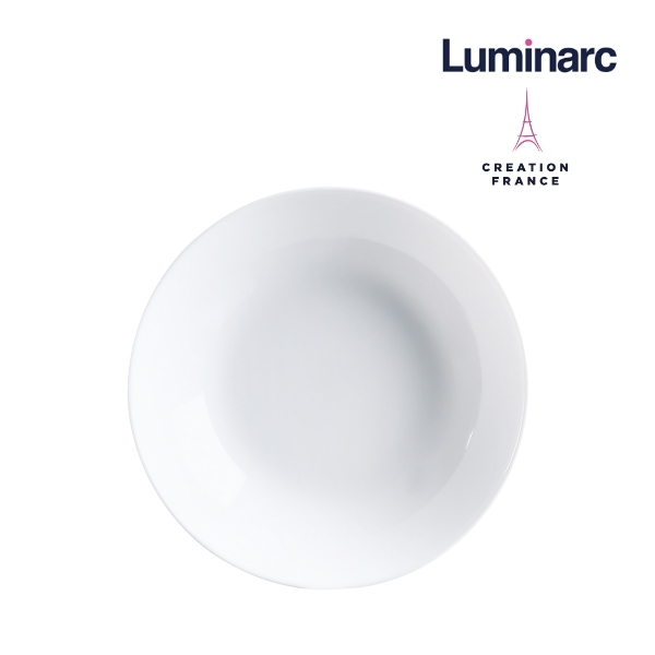 Bộ 6 Đĩa Sâu Thuỷ Tinh Luminarc Diwali Trắng 20cm - LUDIN3605