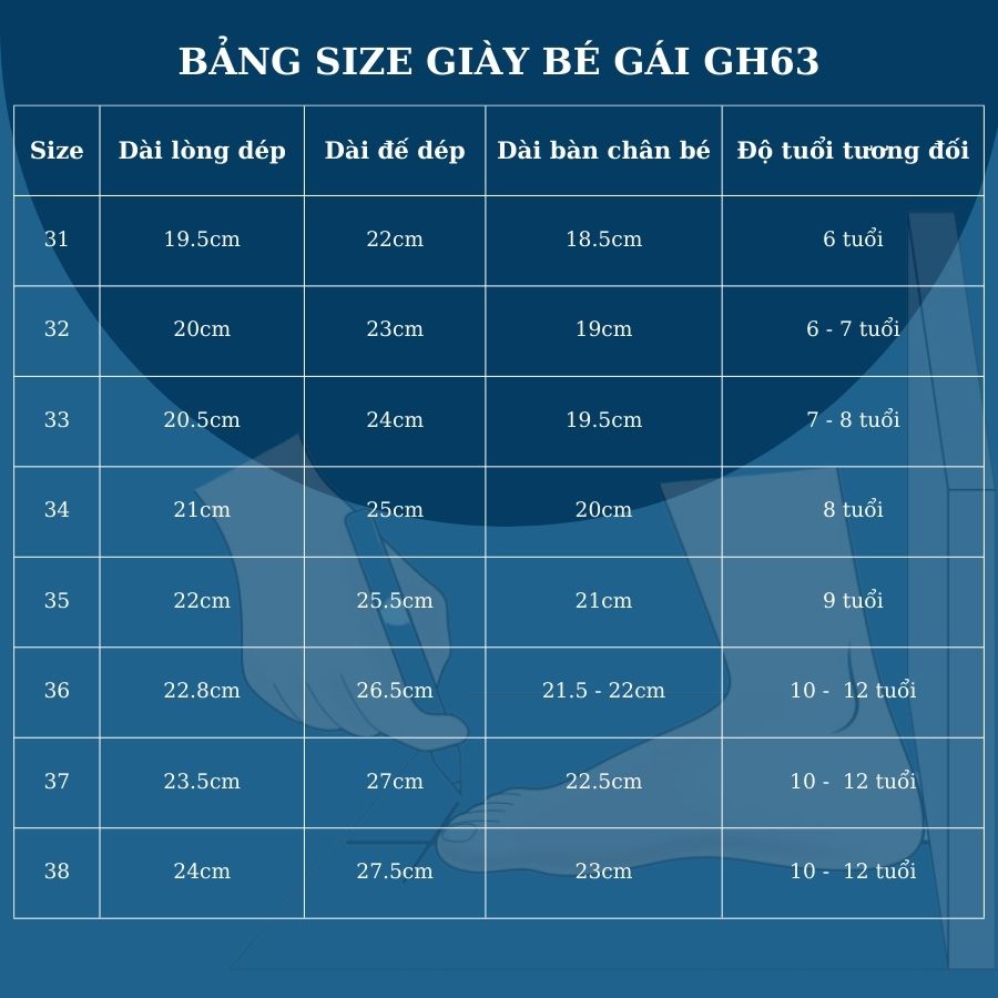 Giày thể thao bé gái 6 - 12 tuổi siêu nhẹ chống trơn khỏe khoắn và năng động Việt Nam Xuất Khẩu GH63