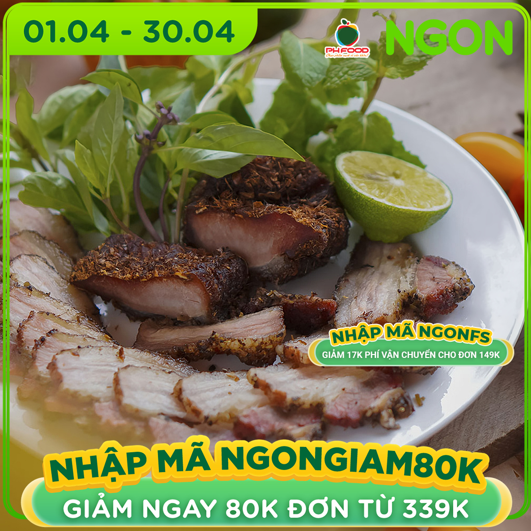 - Ba Chỉ Hun Khói Tây Bắc Ăn Liền - 1Kg