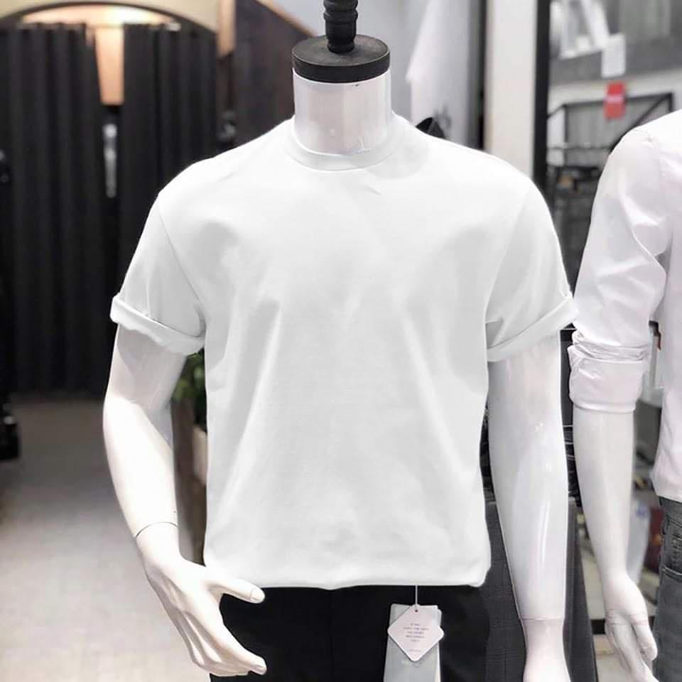 Áo thun nam nữ X-shop đen trắng vải cotton co dãn thoáng mát đơn giản - xshop18