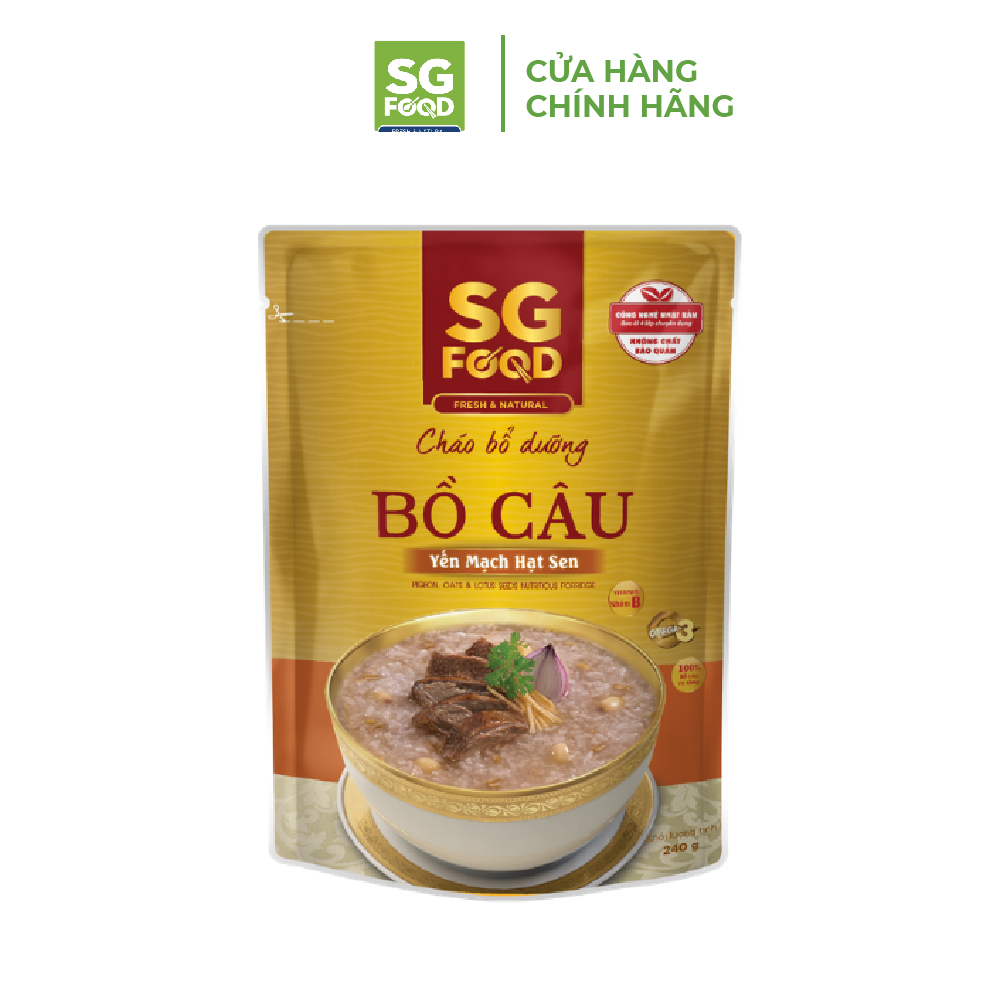 Cháo Bổ Dưỡng Sài Gòn Food Bồ Câu Yến Mạch Hạt Sen 240g