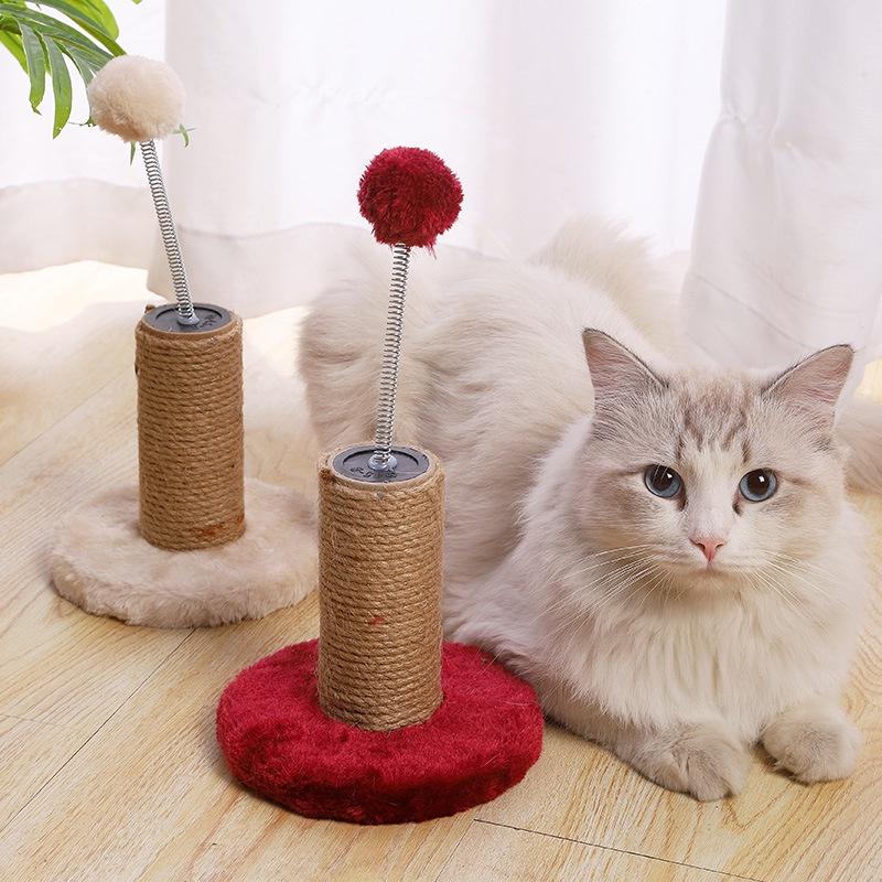 Cat Tree - Trụ Cào Móng Kèm Cục Bông Cho Mèo- Trụ cào móng nhiều tầng