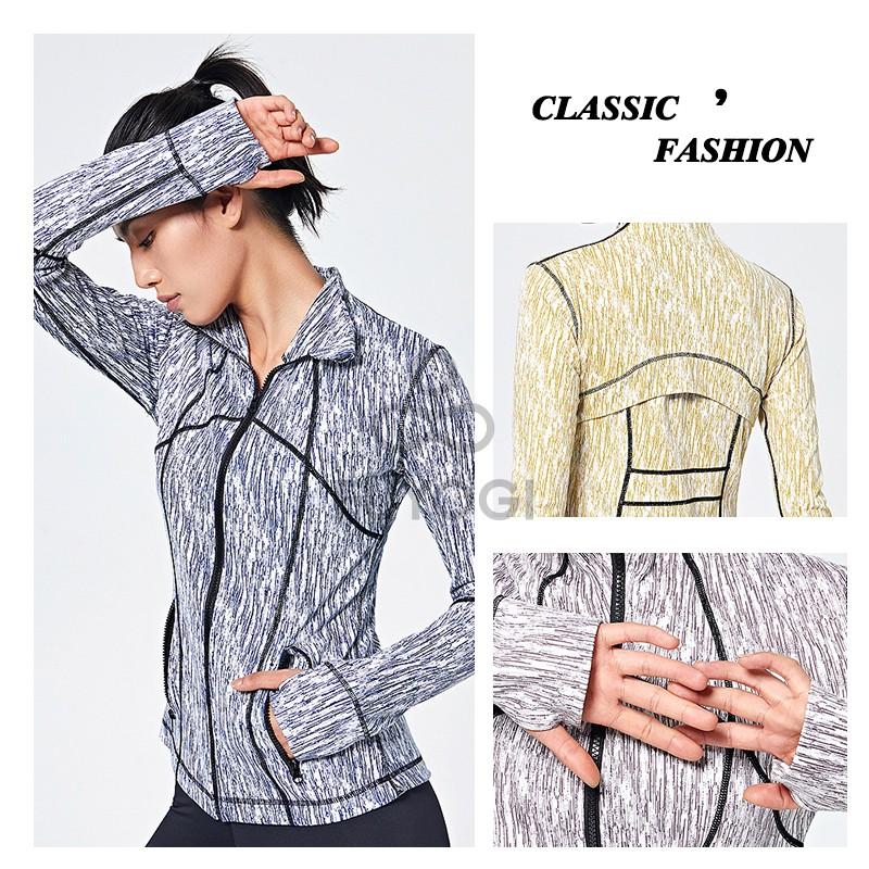 Áo Khoác Nữ Tay Dài Khóa Kéo Thời Trang Thể Thao