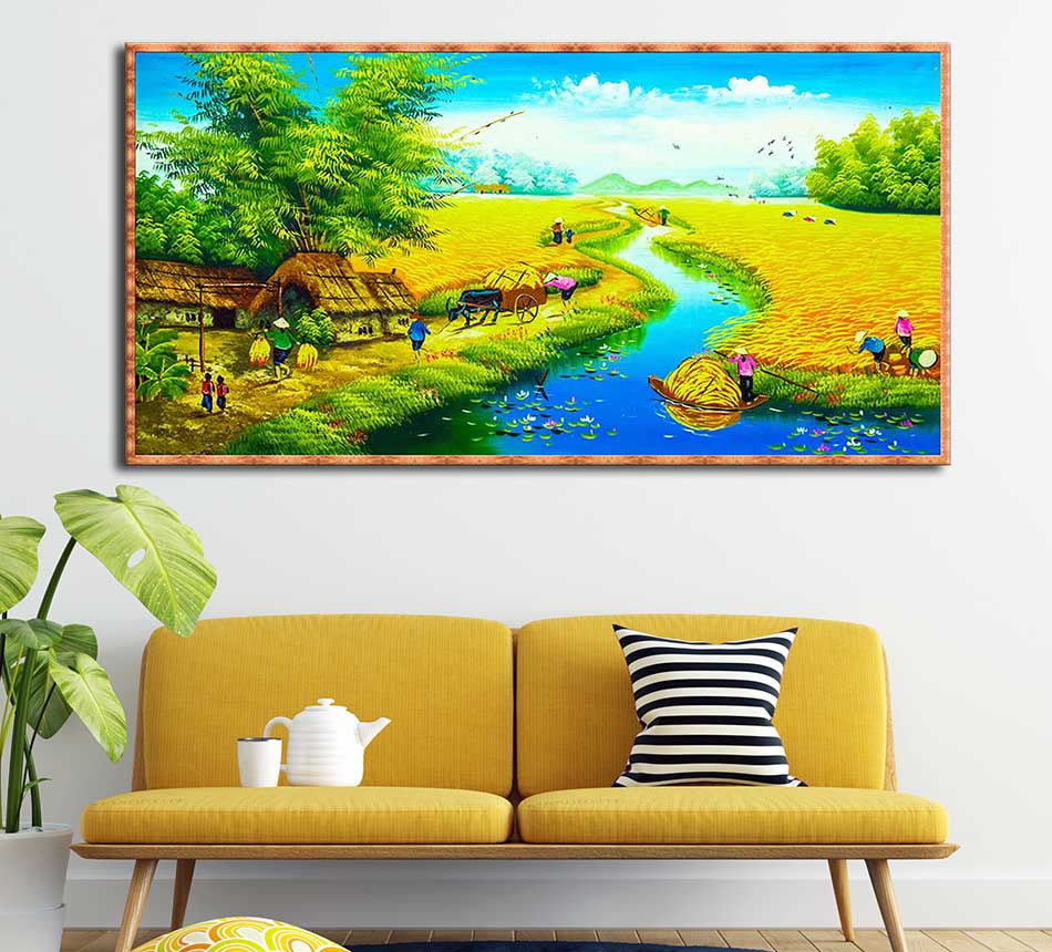 Tranh canvas treo tường làng quê Việt Nam - QVN007