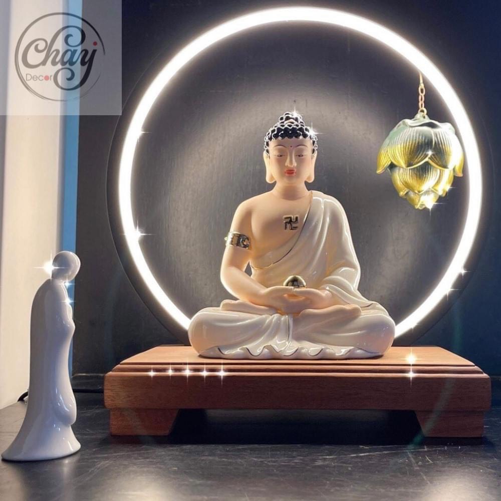 Thác Khói Trầm Hương Phật A Di Đà Trang Trí Phòng Khách , Phòng Thờ