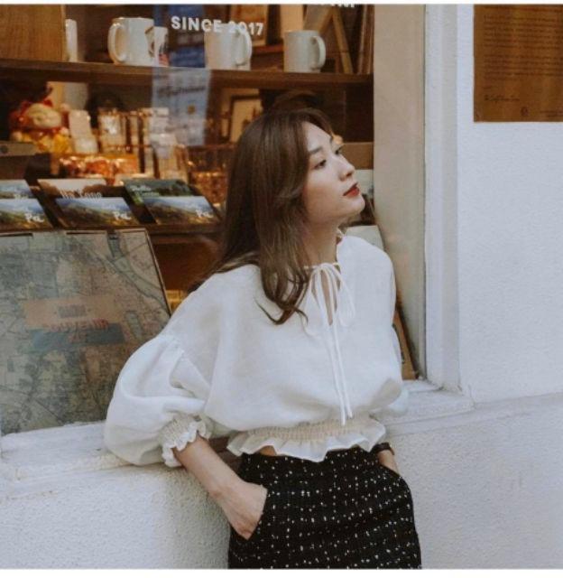 ÁO CROPTOP TAY BỒNG CHE KHUYẾT ĐIỂM KÈM BO EO CO GIÃN - CHENTOP A - 0005
