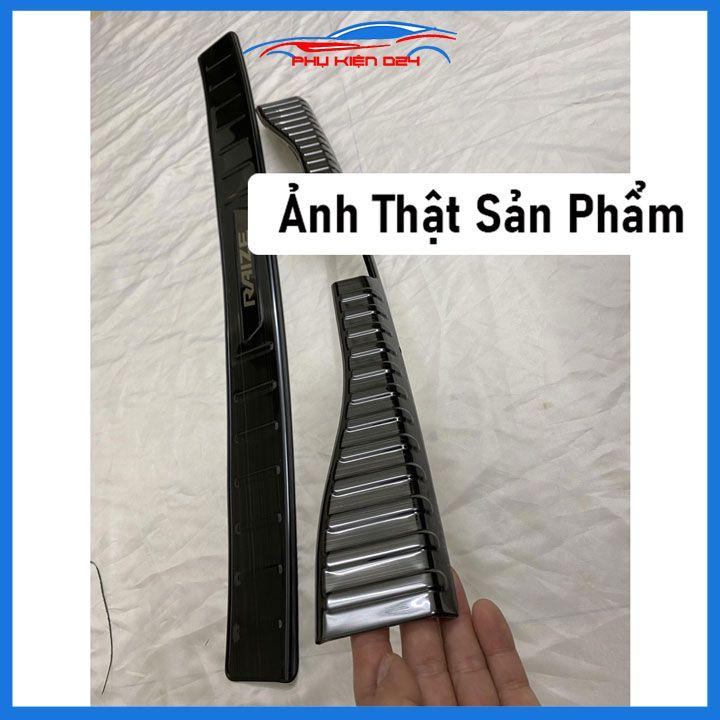 Ốp chống trầy cốp Raize 2021-2022-2023 thép không gỉ vân Cacbon/Titan/Inox chống trầy bảo vệ xe