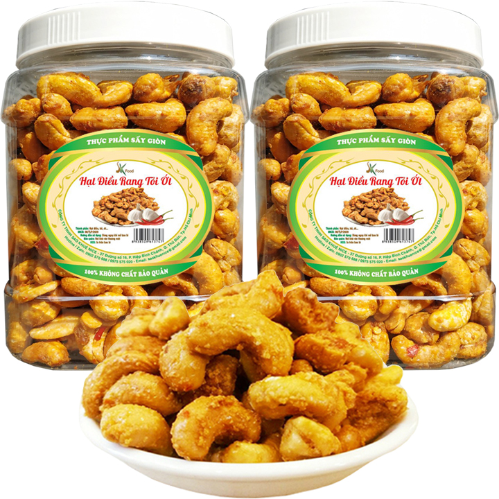 1Kg Hạt Điều Rang Tỏi Ớt Loại Ngon Hiệu SK FOOD