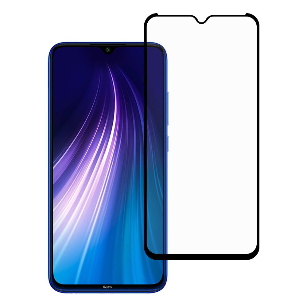 Miếng Dán Cường Lực Full màn hình cho Xiaomi Redmi Note 8 - Màu Đen - Hàng Chính Hãng