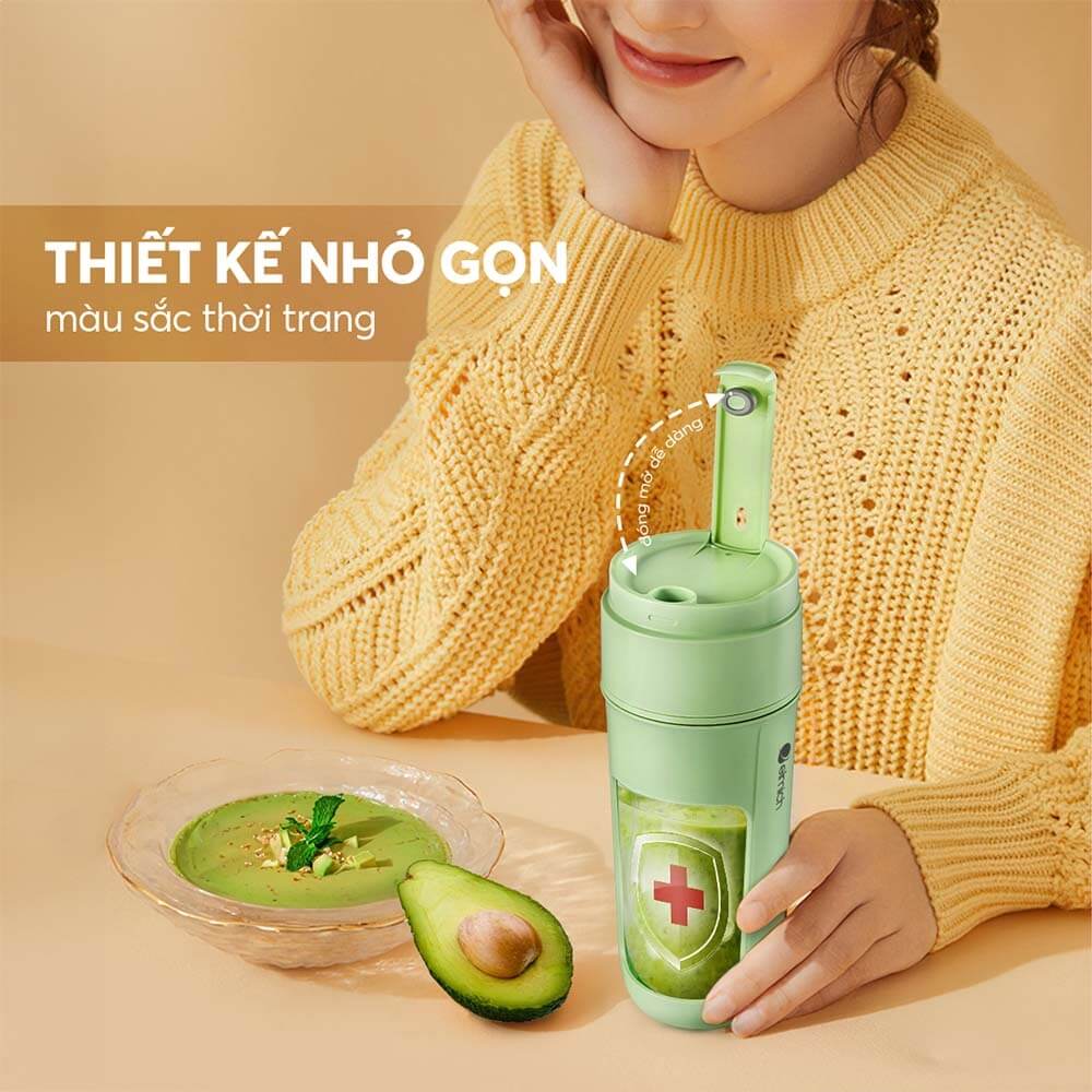 Máy xay sinh tố mini không dây Elmich BLE-3889 BLE-3890 340ml, Hàng chính hãng, chống thấm - JoyMall