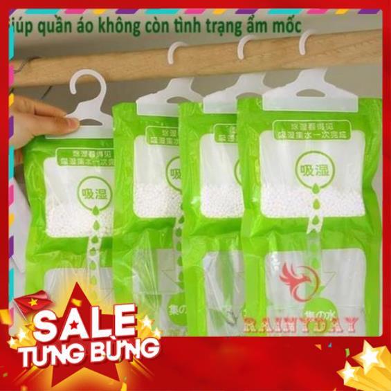 Túi hút ẩm gói hạt hút ẩm tủ quần áo, trong phòng kín chống mốc có móc treo đa năng .