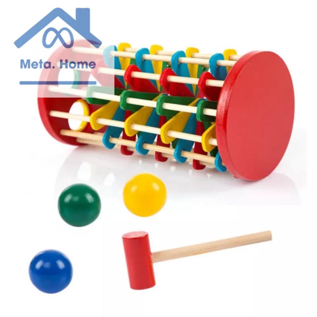 Đồ chơi gỗ Đập bóng lốc xoáy đa sắc màu