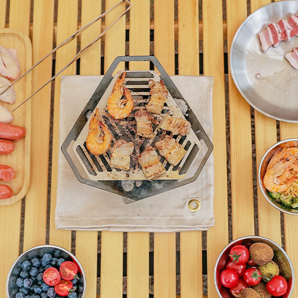 Bếp di động có thể tháo rời bằng thép không gỉ đi Picnic, nướng BBQ