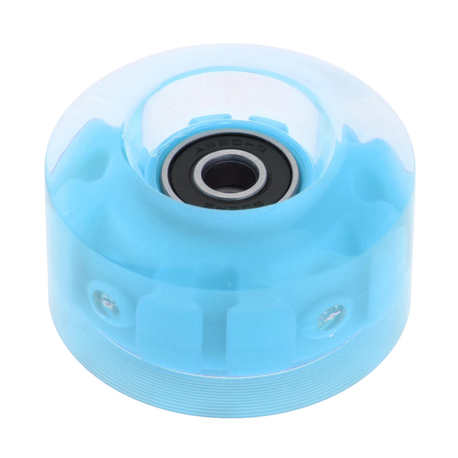 8x Luminous Roller Skate Wheels Light Up with Bearings Double Row Skateboard