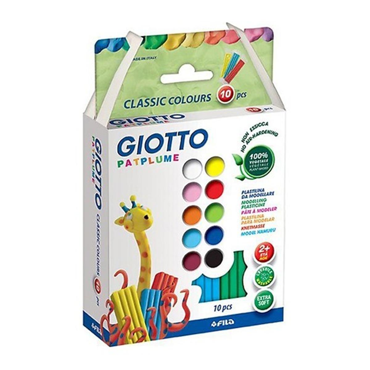 Combo 1 túi đất nặn 10 màu Giotto Patplume classic và 1 Bộ Khuôn chơi đất nặn GIOTTO PATPLUME