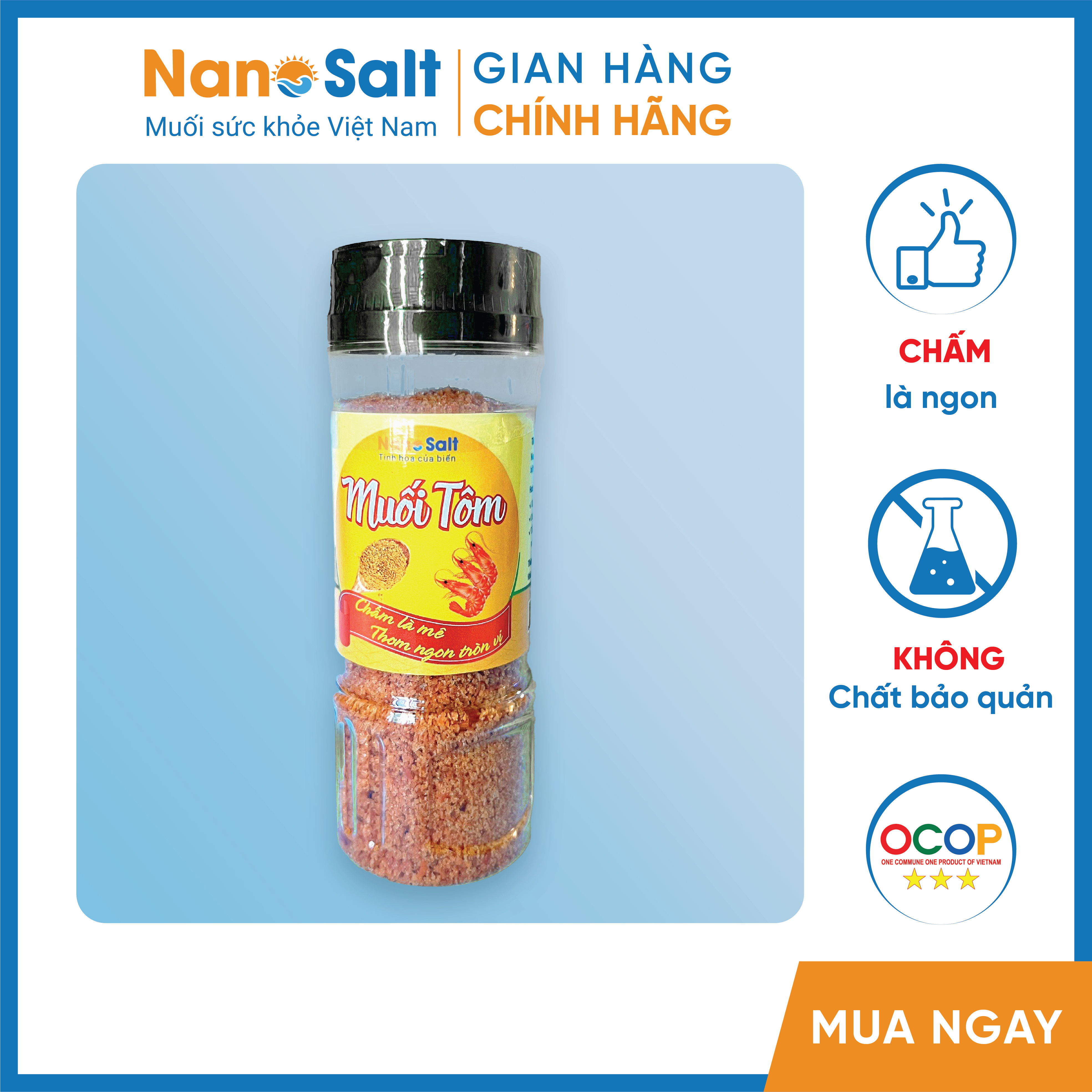 Muối Ớt Tôm - Thơm, Ngon, Đậm đà vị tôm, chấm hoa quả
