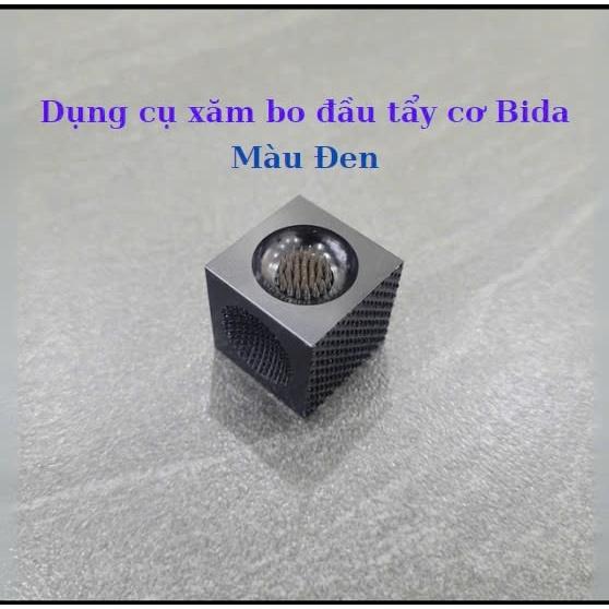 Sửa Xăm Đầu Cơ - Bo đầu tẩy - Nén Đầu Tẩy cơ Bi A bida xăm bo kim loại 3 in 1 vuông xanh đen