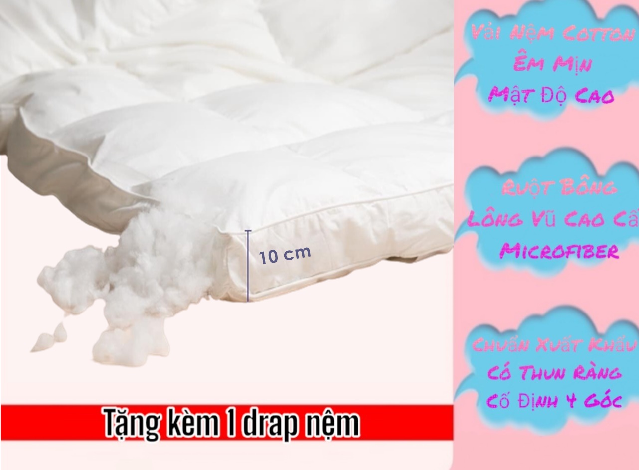 Nệm Bông Xuất Nhật Cao Cấp 10CM