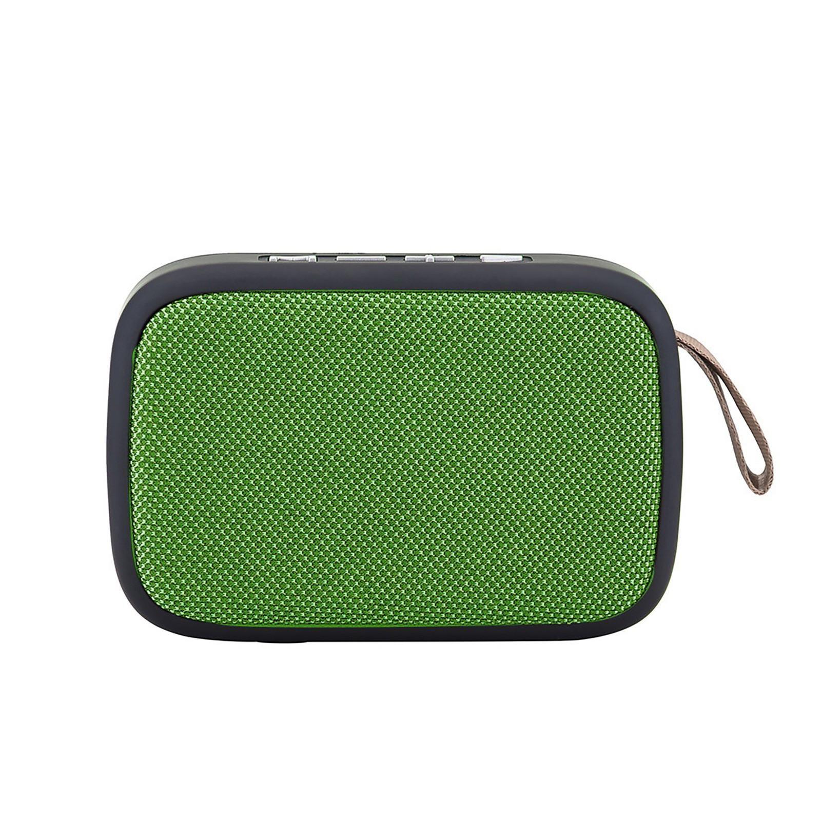 Thẻ SD FM di động âm thanh nổi dành cho điện thoại thông minh Bluetooth Loa máy tính xách tay không dây Color: Green Woofer Size/Full-Range Size: One Size