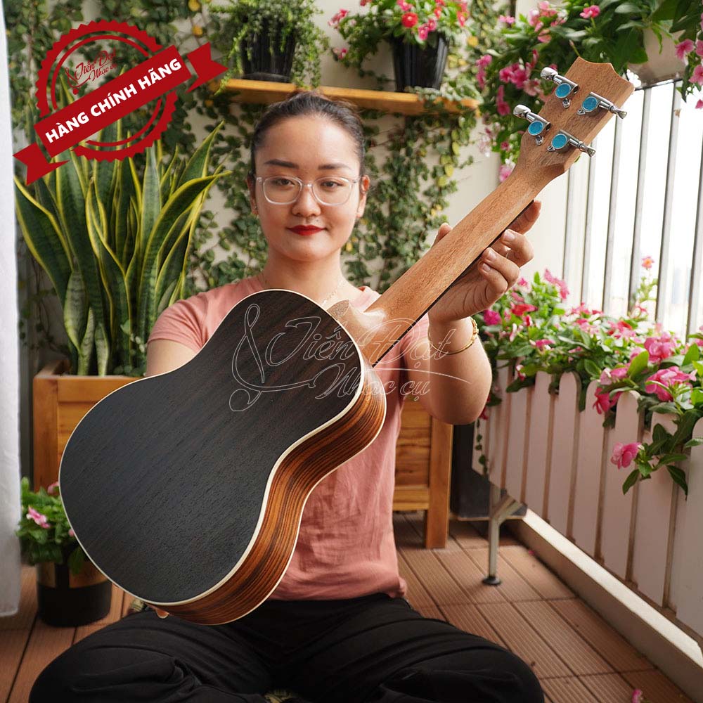 Đàn Ukulele Concert CHARD 24YM-S, Gỗ Vân Sam Nguyên Tấm, Âm Thanh Hay - Hàng Chính Hãng