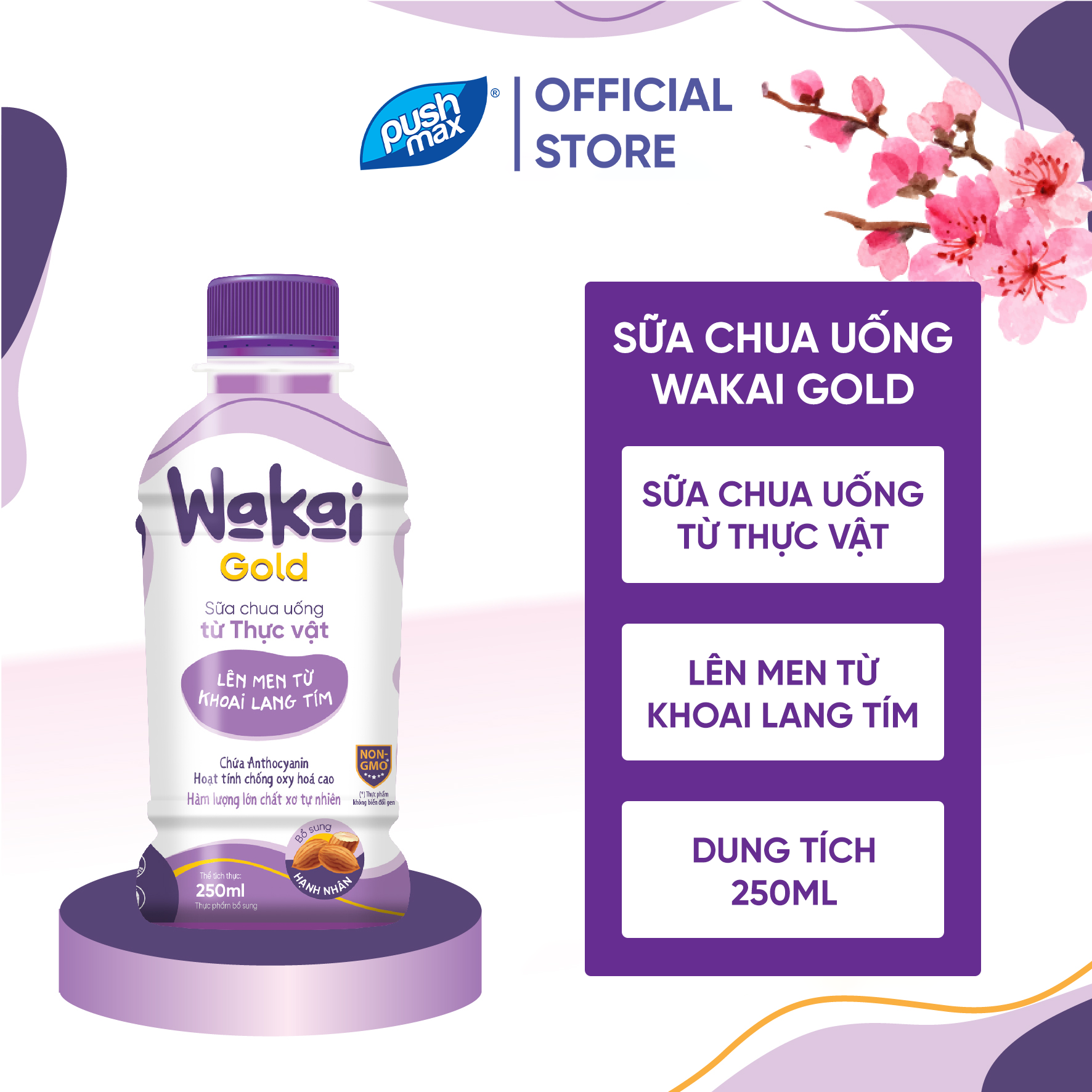 Sữa Chua Uống từ Thực Vật Wakai Gold (250ml)