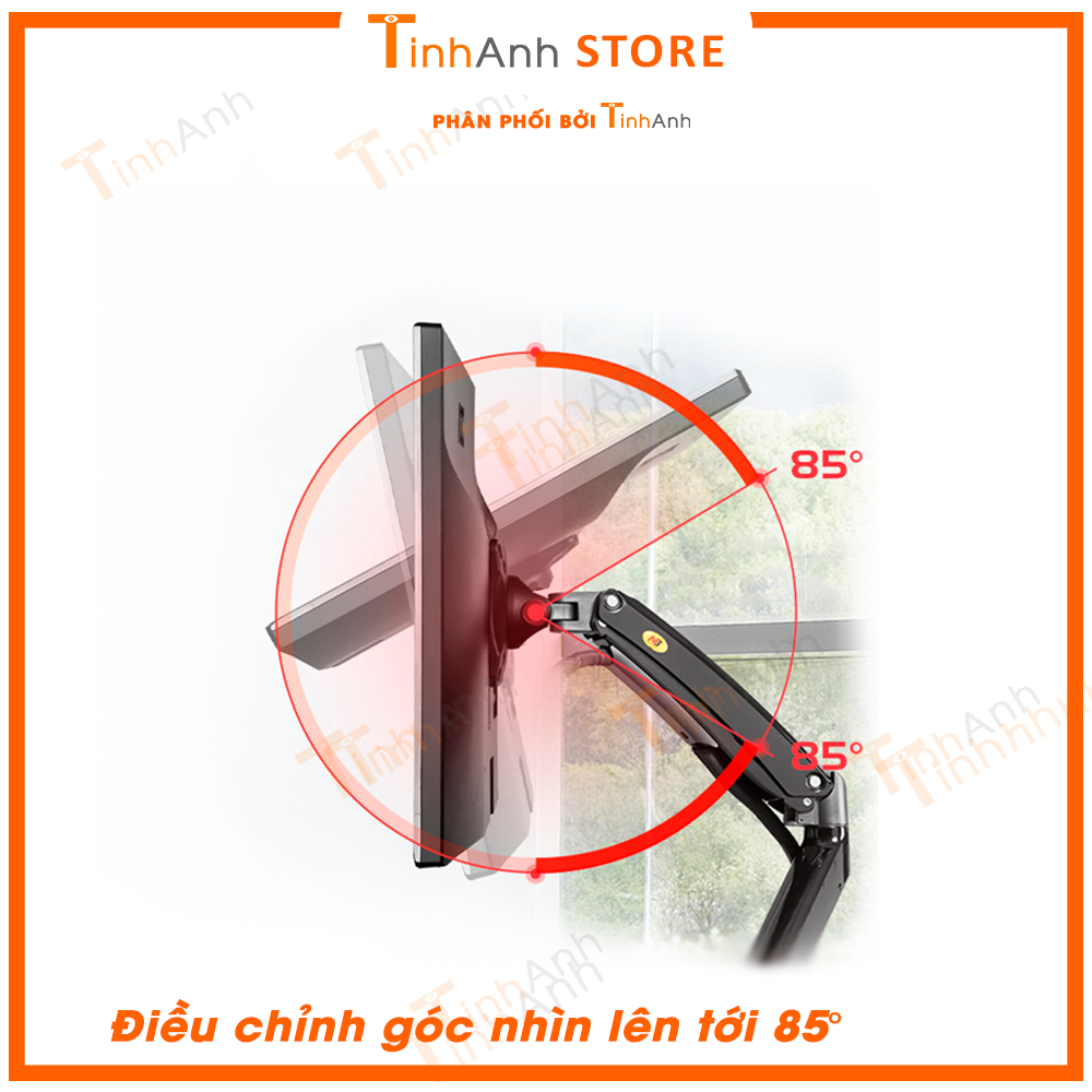 Giá treo màn hình máy tính Cao Cấp NB F100A 22 - 35 inch Arm màn hình tải trọng 12Kg Mẫu mới 2021 - Hàng Chính Hãng