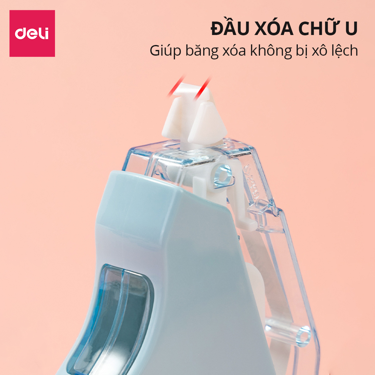 Bút Xóa Băng Học Sinh 8M Xinh Xắn Deli - Xóa Sạch Bám Dính Tốt Khô Nhanh Viết Đè Lên Ngay - Băng Kéo Văn Phòng Nhiều Màu